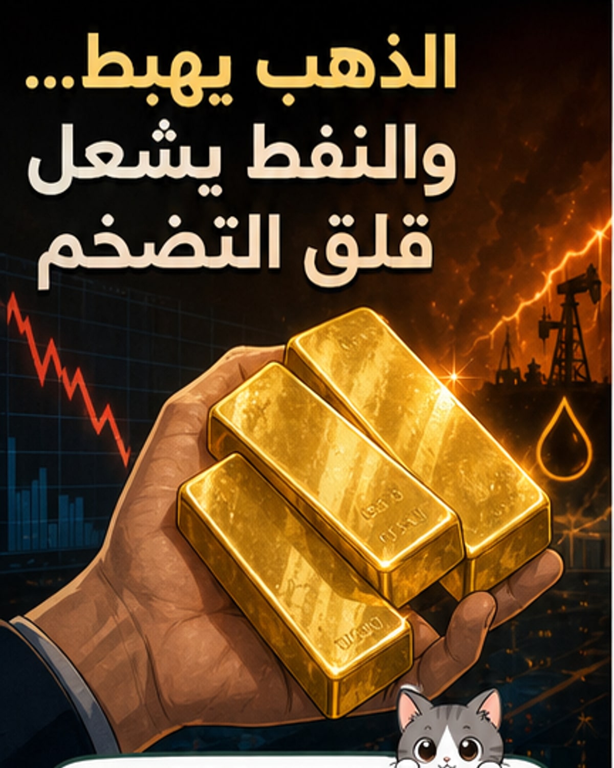 الذهب يهوي والنفط يقفز مع تصاعد التوترات