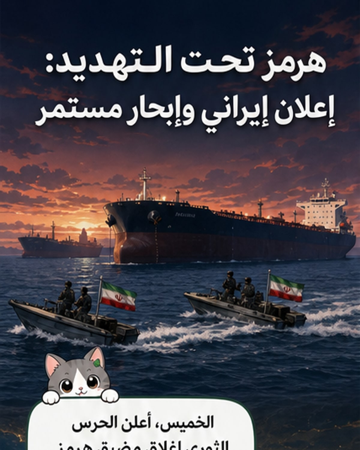 إغلاق مضيق هرمز أمام السفن