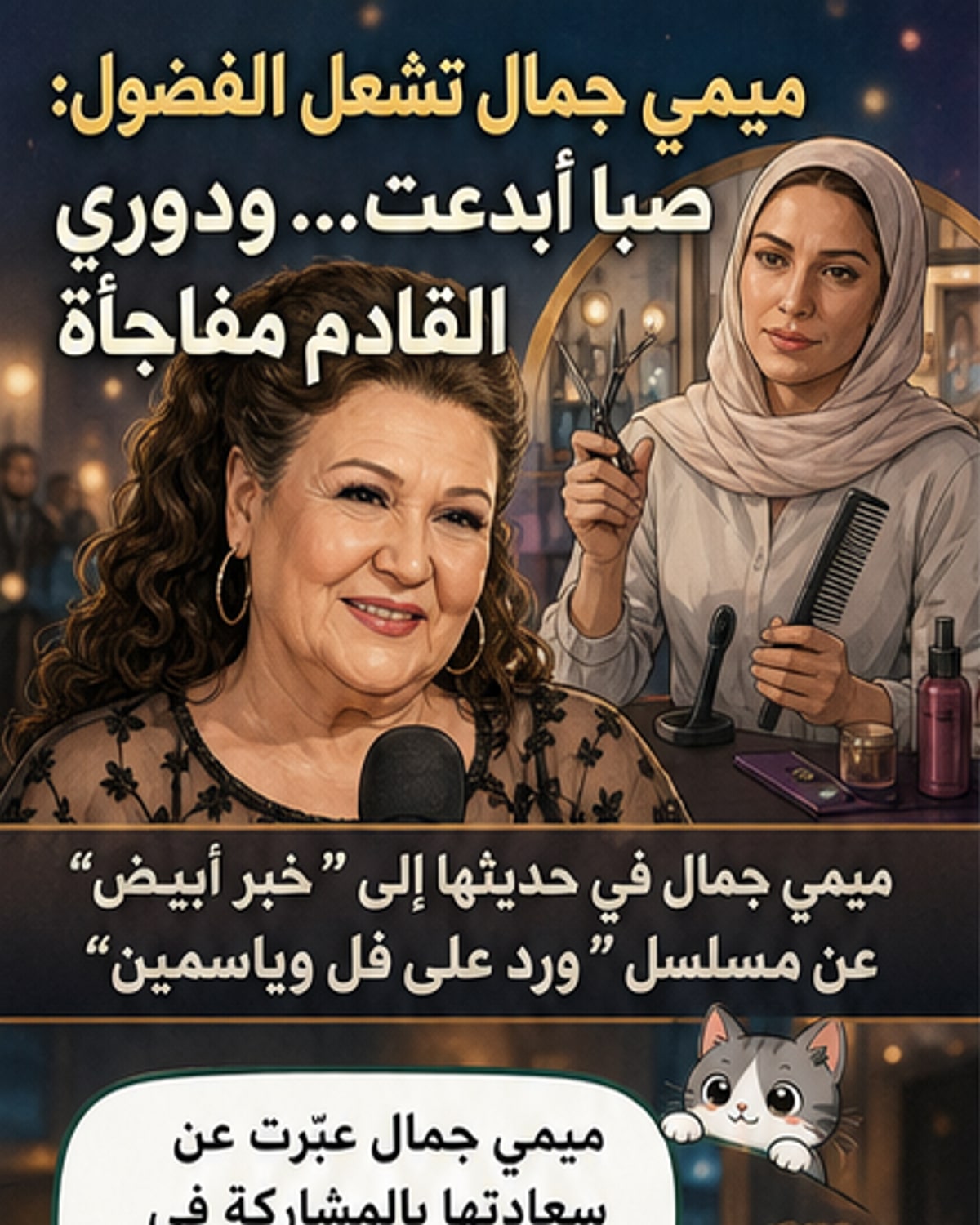 ميمي جمال: صبا مبارك أبدعت في ورد على فل وياسمين