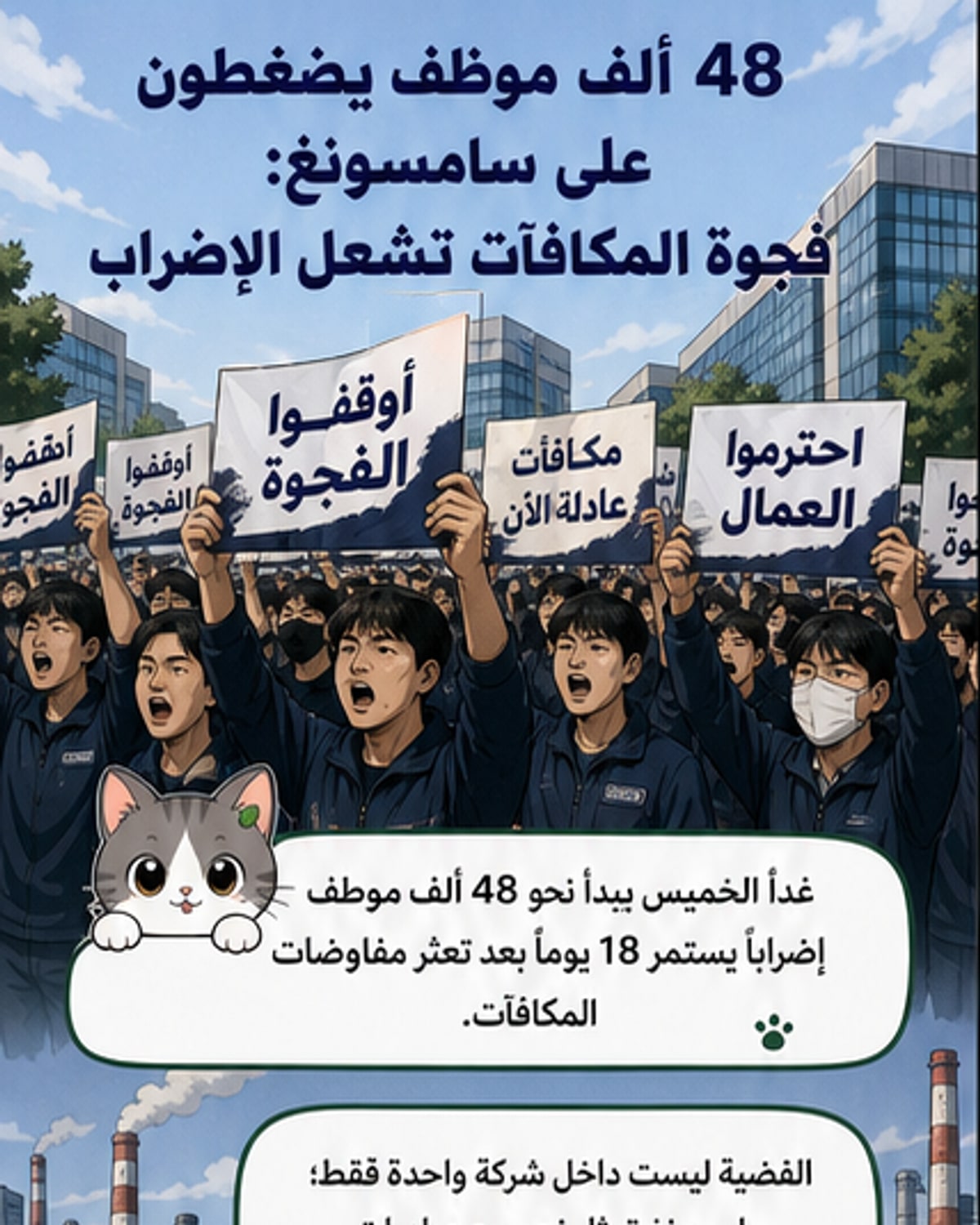 إضراب 48 ألف موظف في سامسونغ