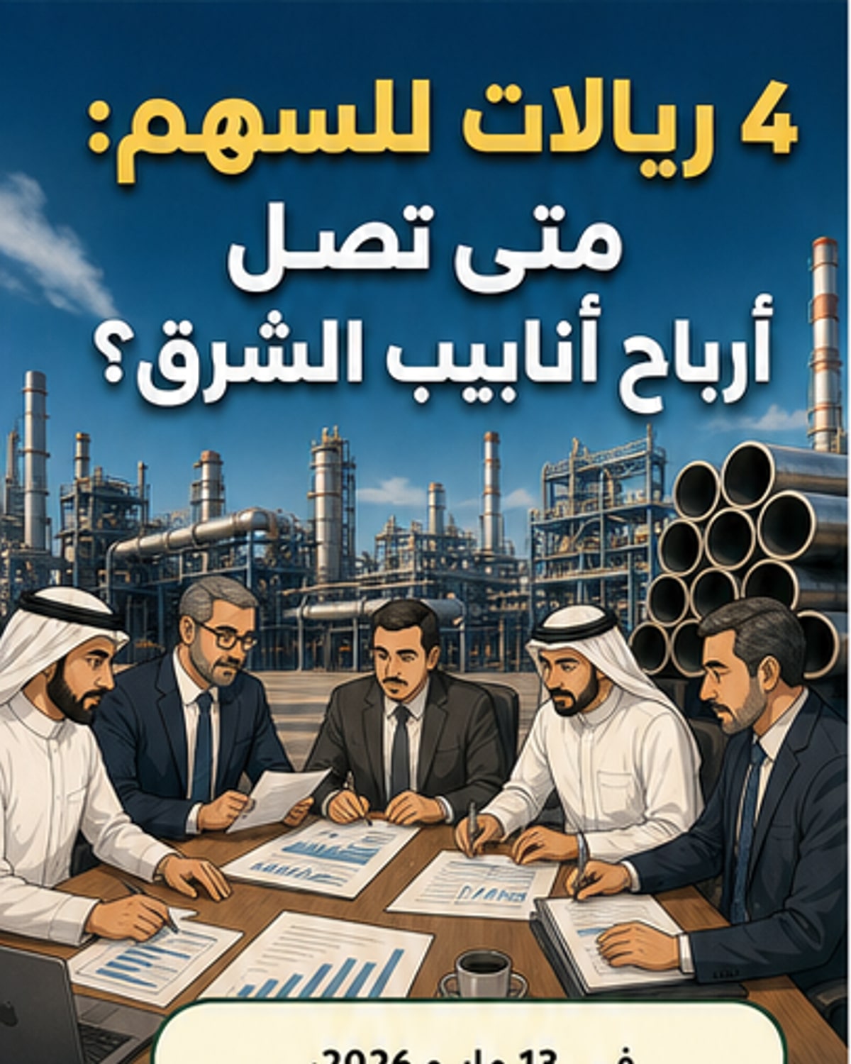 توزيع أرباح نقدية من أنابيب الشرق