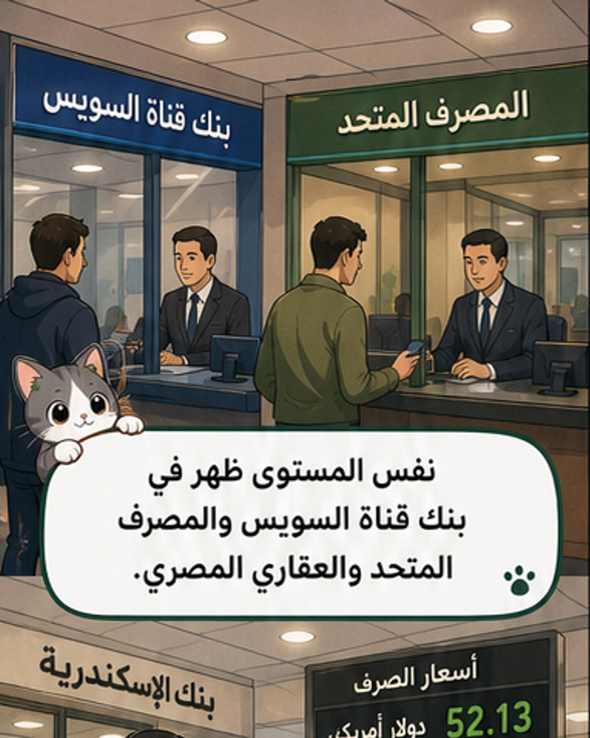 ثبات سعر الدولار أمام الجنيه في أول أيام عطلة العيد
