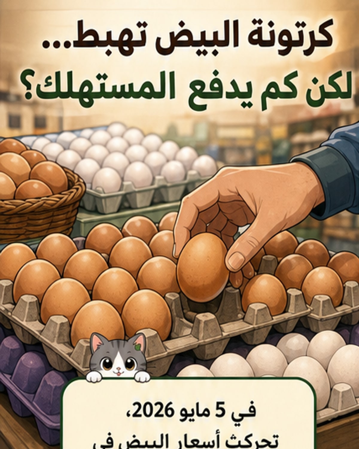انخفاض جديد في أسعار البيض بالجملة