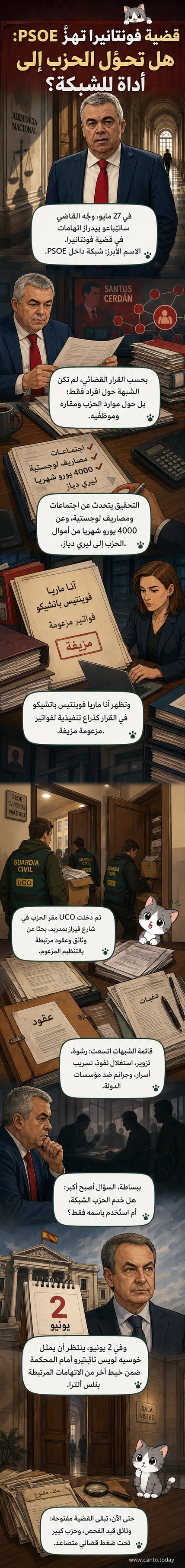 مقر الحزب الاشتراكي الإسباني في مدريد بعد مداهمة الشرطة، مع علم إسبانيا يرفرف في الخلفية