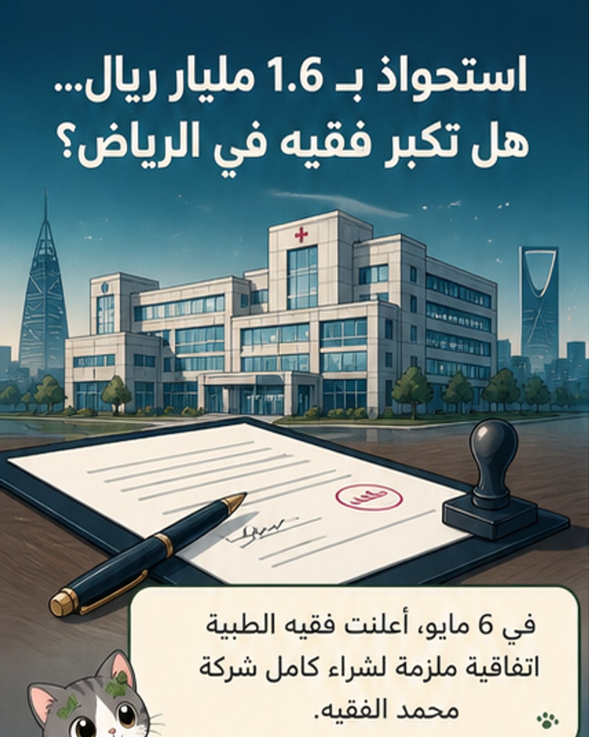 فقيه الطبية تستحوذ على شركة محمد الفقيه بـ1.6 مليار ريال