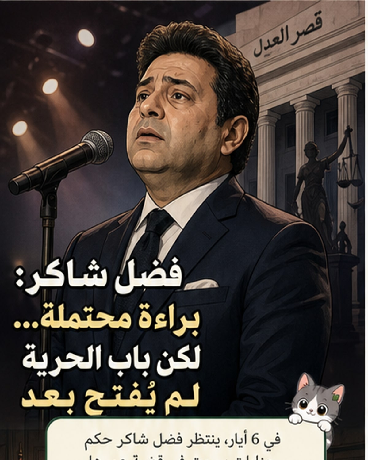 فضل شاكر أمام جلسة حاسمة