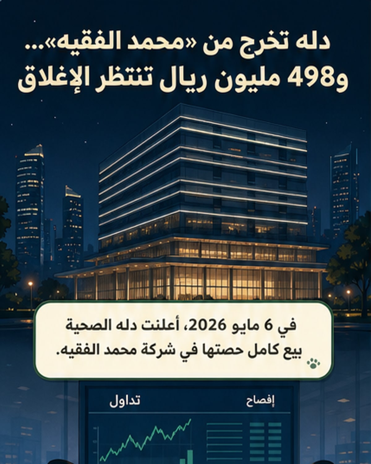 دله تبيع حصتها في محمد الفقيه بـ498 مليون ريال