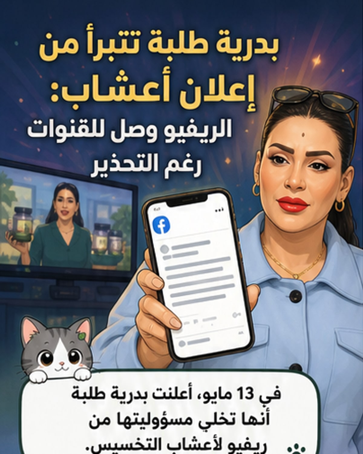 بدرية طلبة تلجأ للقضاء بسبب إعلان
