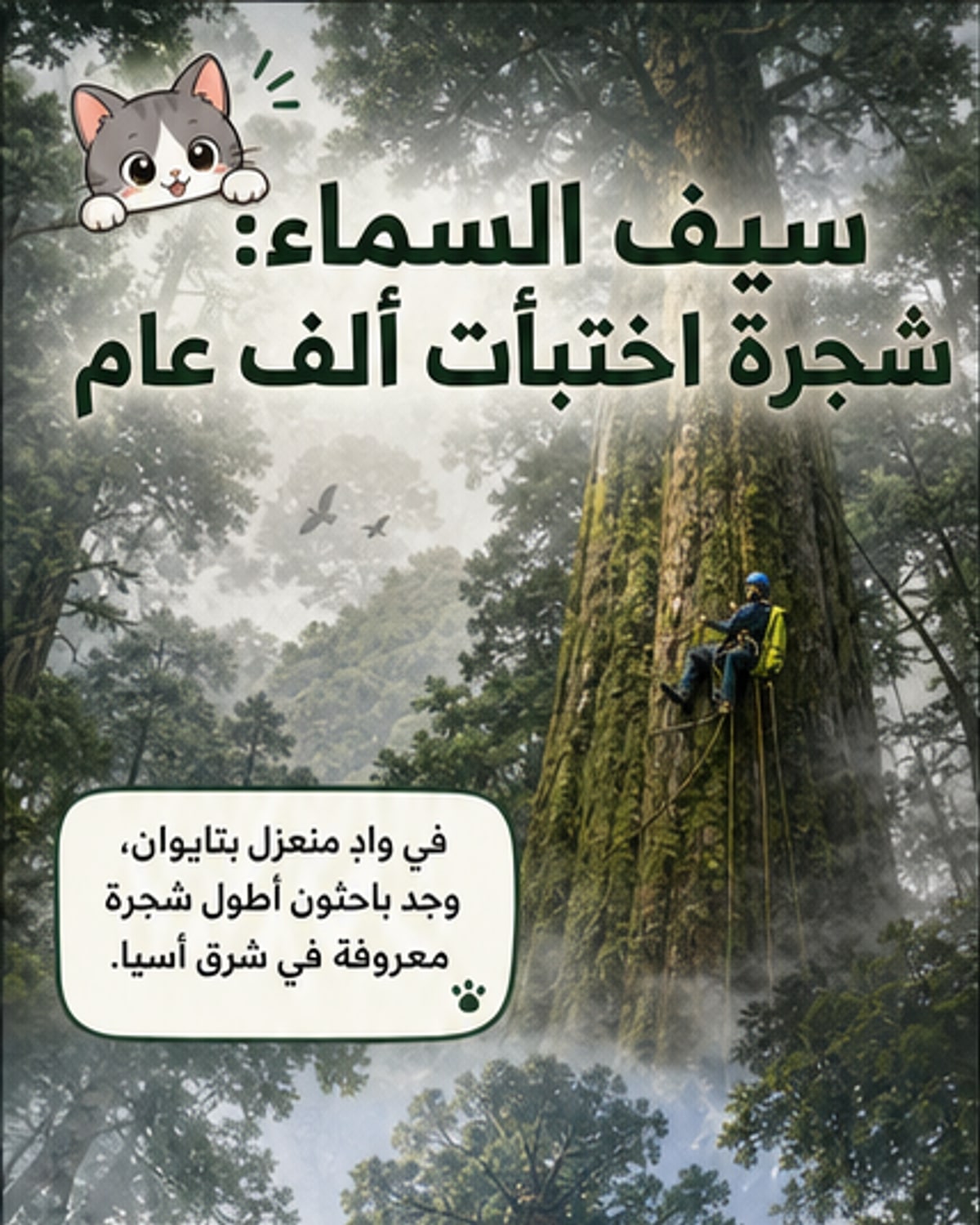 أطول شجرة في شرق آسيا تُكتشف في تايوان