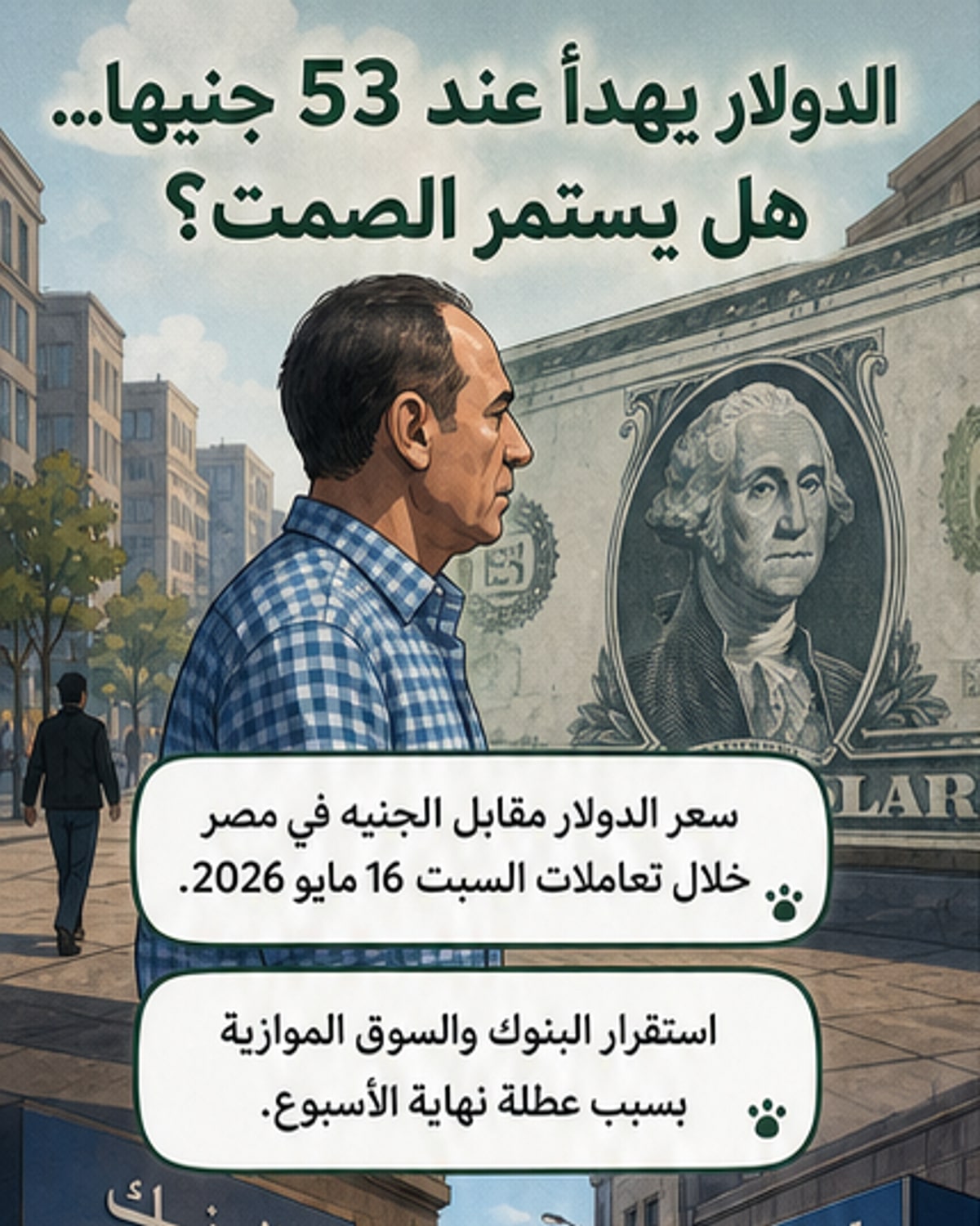 الدولار يحافظ على استقراره أمام الجنيه