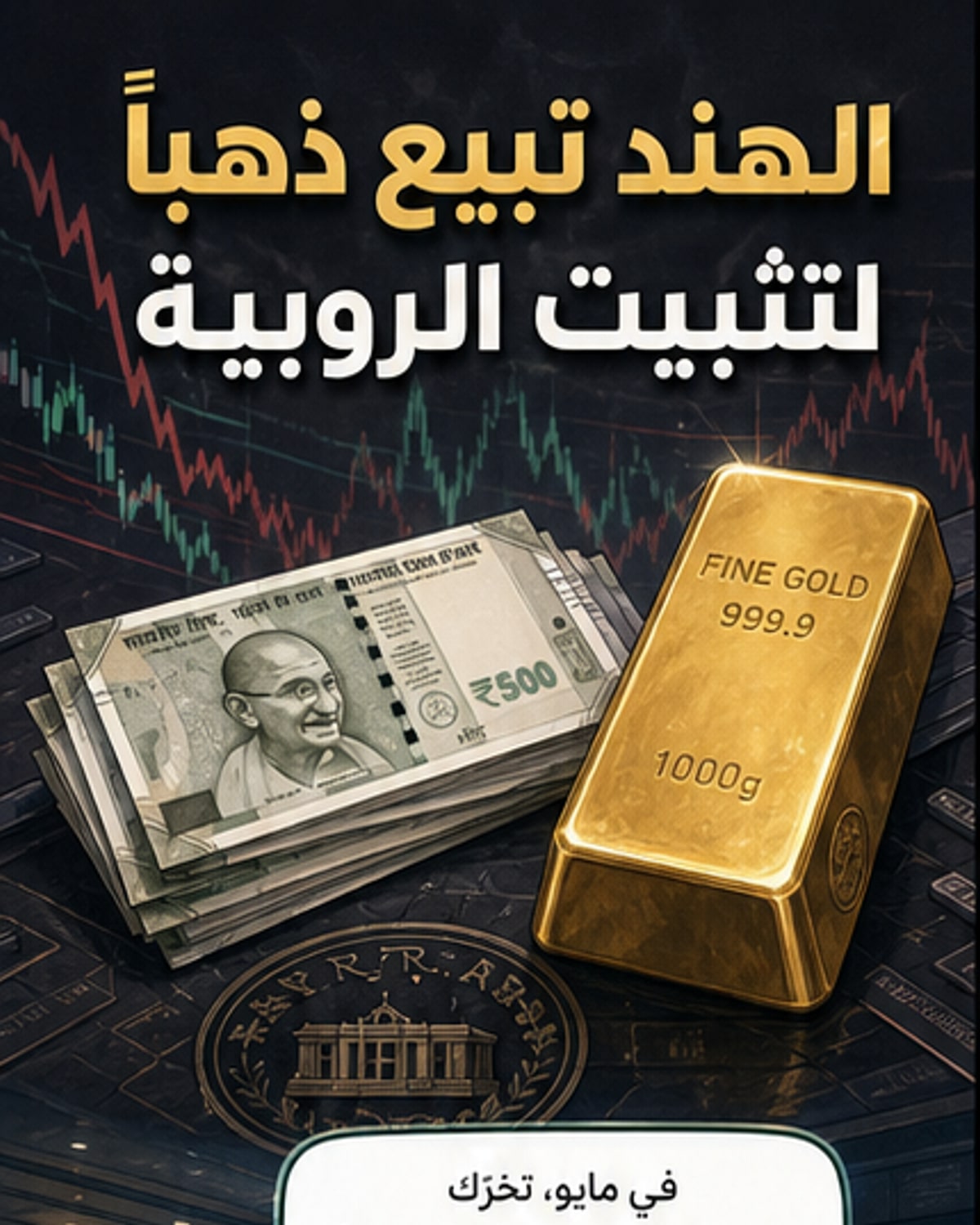 الهند تبيع ذهبها لدعم الروبية