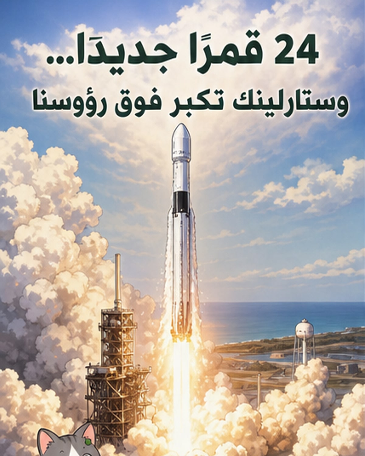 إطلاق 24 قمرًا جديدًا لتعزيز الإنترنت الفضائي