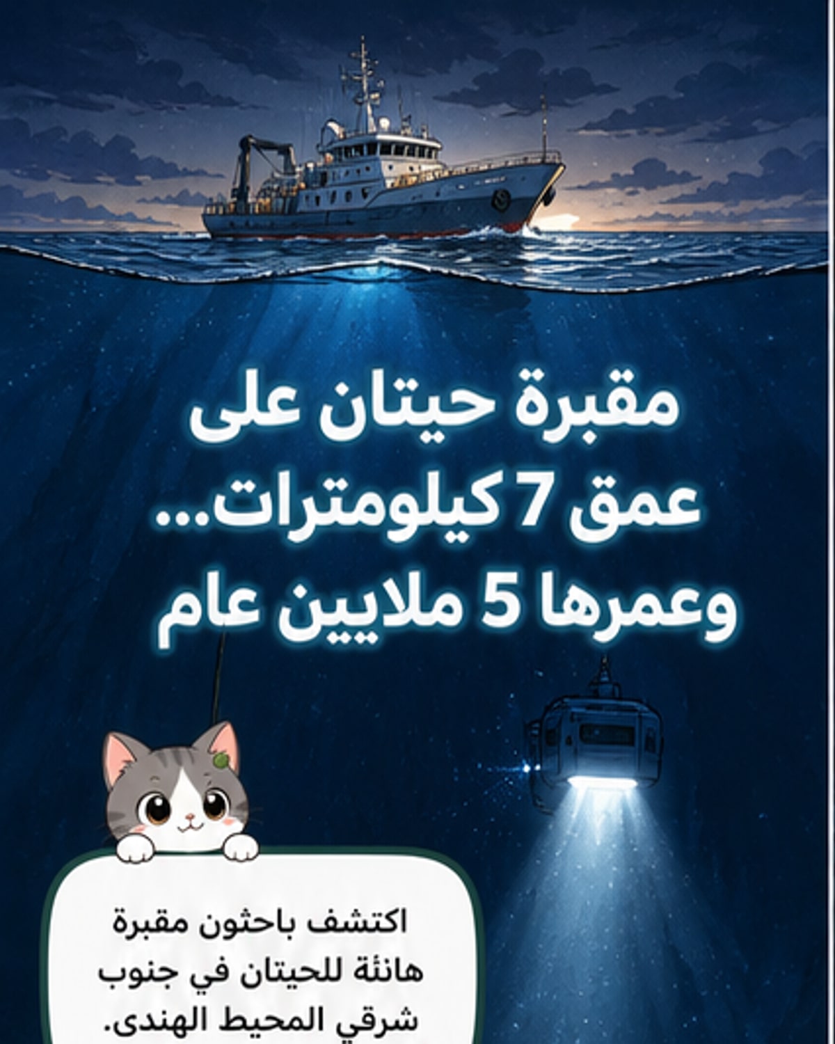مقبرة حيتان عمرها 5 ملايين عام تحت المحيط