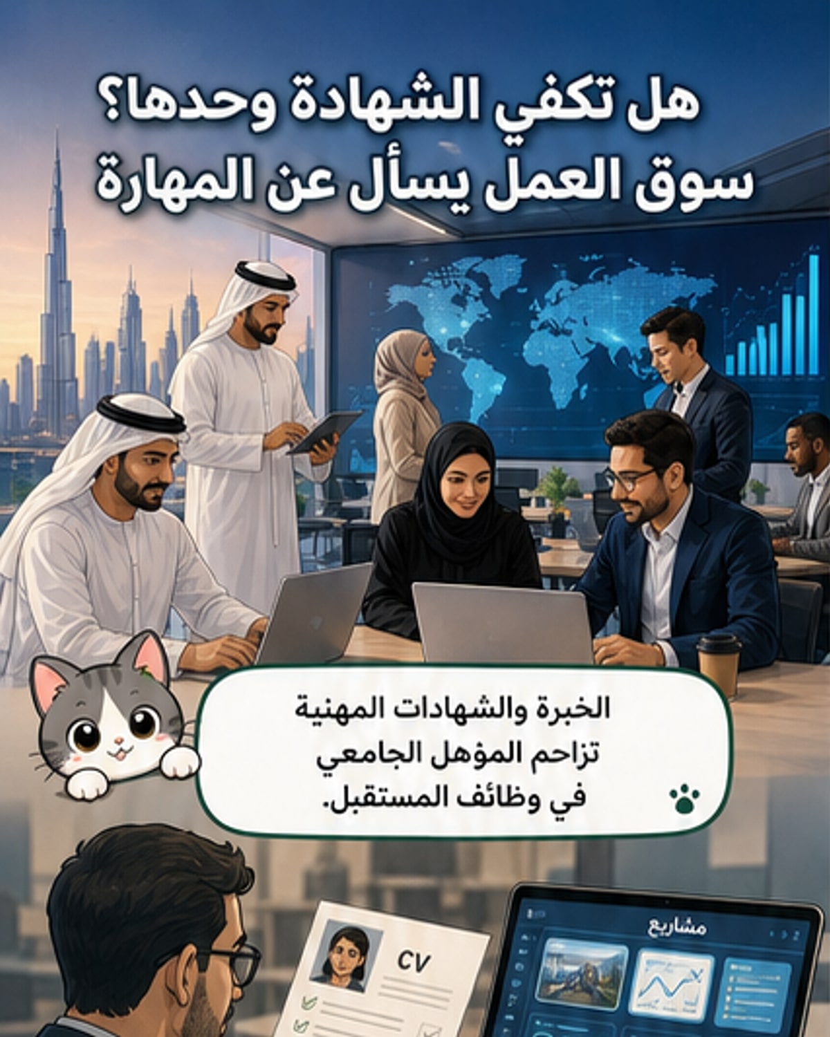 الخبرة تتحدى الشهادة في سوق العمل