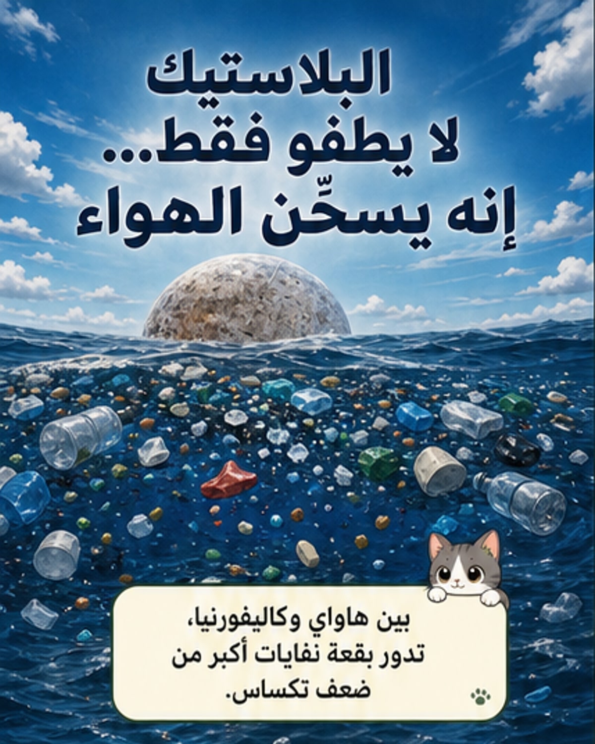 جزيئات البلاستيك تُسخّن الغلاف الجوي