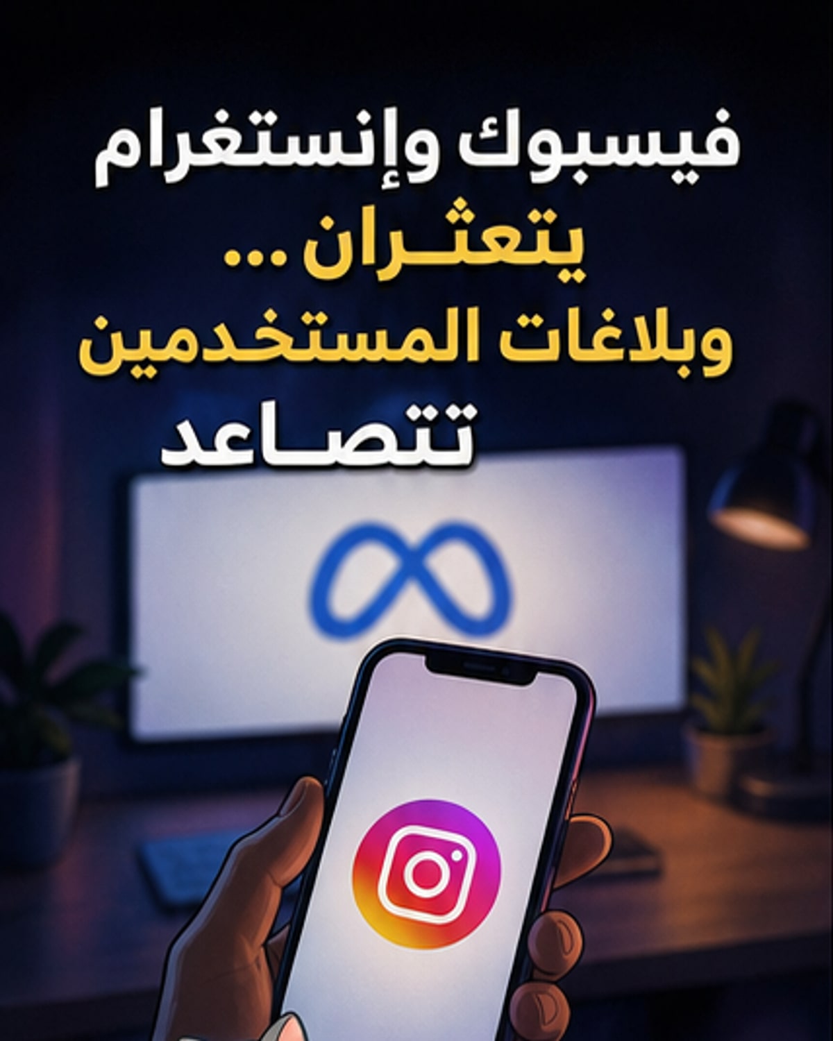 انقطاع في فيسبوك وإنستغرام
