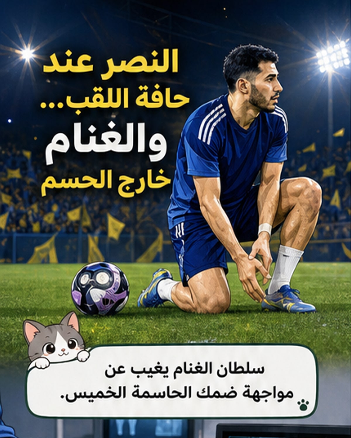 النصر يفقد الغنام قبل مواجهة الحسم