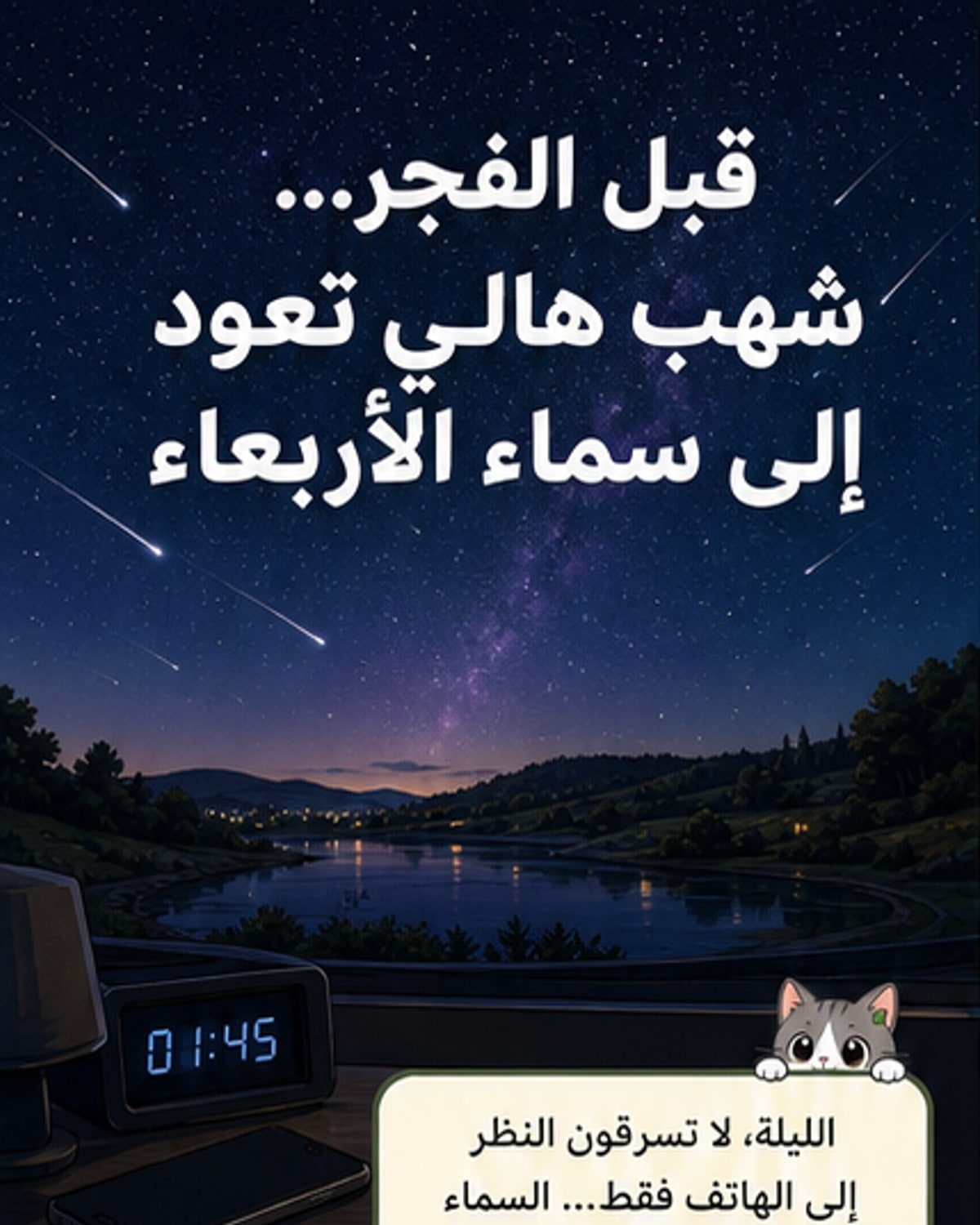 ذروة شهب إيتا الدلويات الليلة
