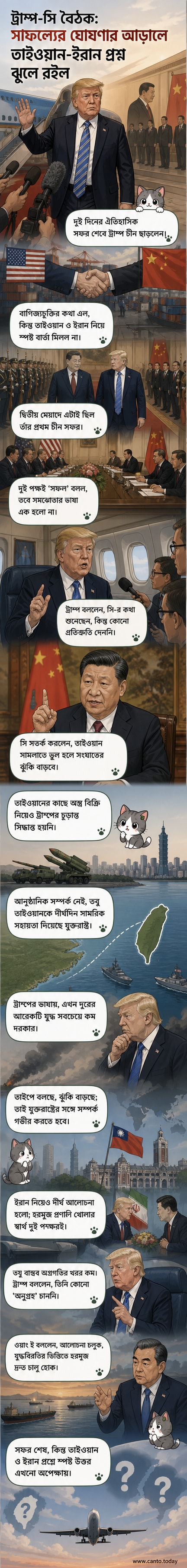 এয়ারফোর্স ওয়ানে সাংবাদিকদের সঙ্গে কথা বলছেন মার্কিন প্রেসিডেন্ট ডোনাল্ড ট্রাম্প, পটভূমিতে চীনের প্রেসিডেন্ট সি জিনপিংয়ের ছবি।