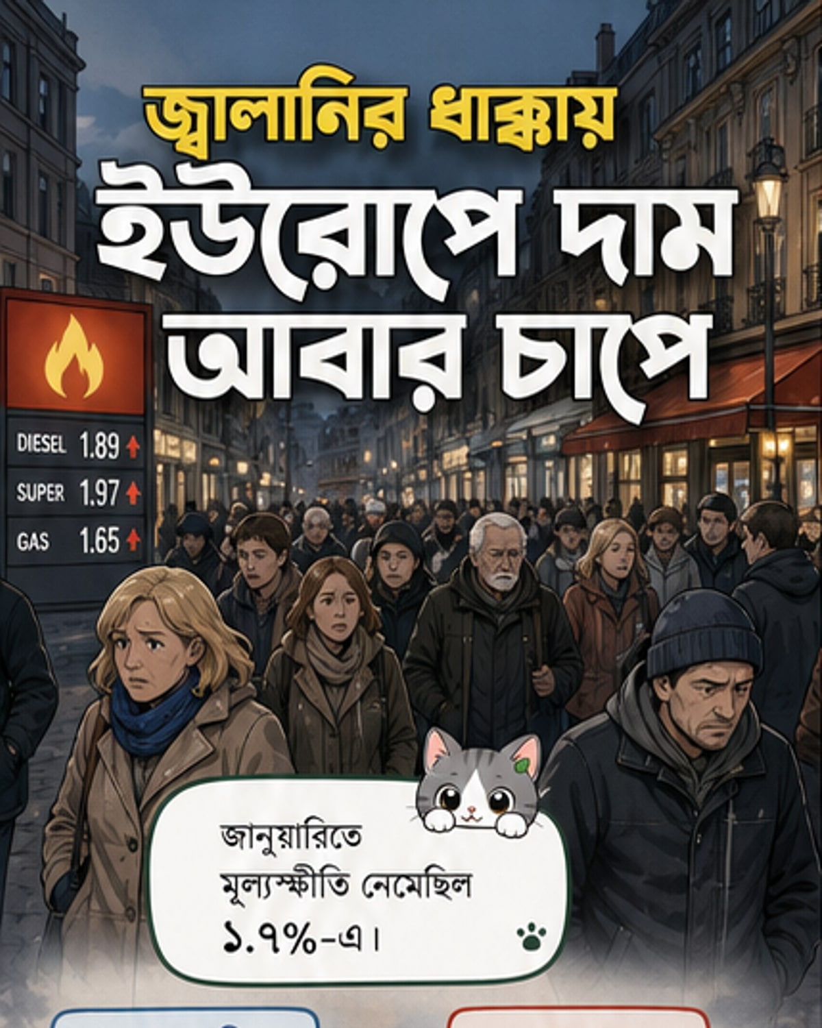 জ্বালানির দামে চাপে ইউরোপ