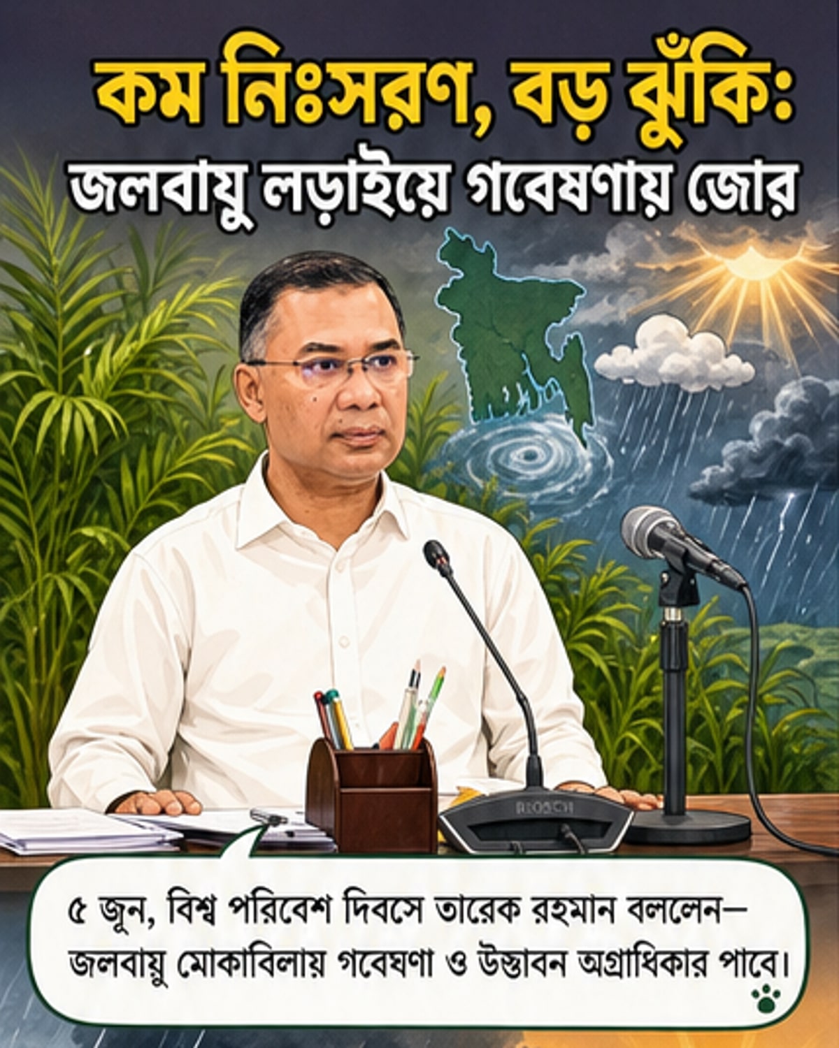 জলবায়ু পরিবর্তন মোকাবিলায় গবেষণায় অগ্রাধিকার