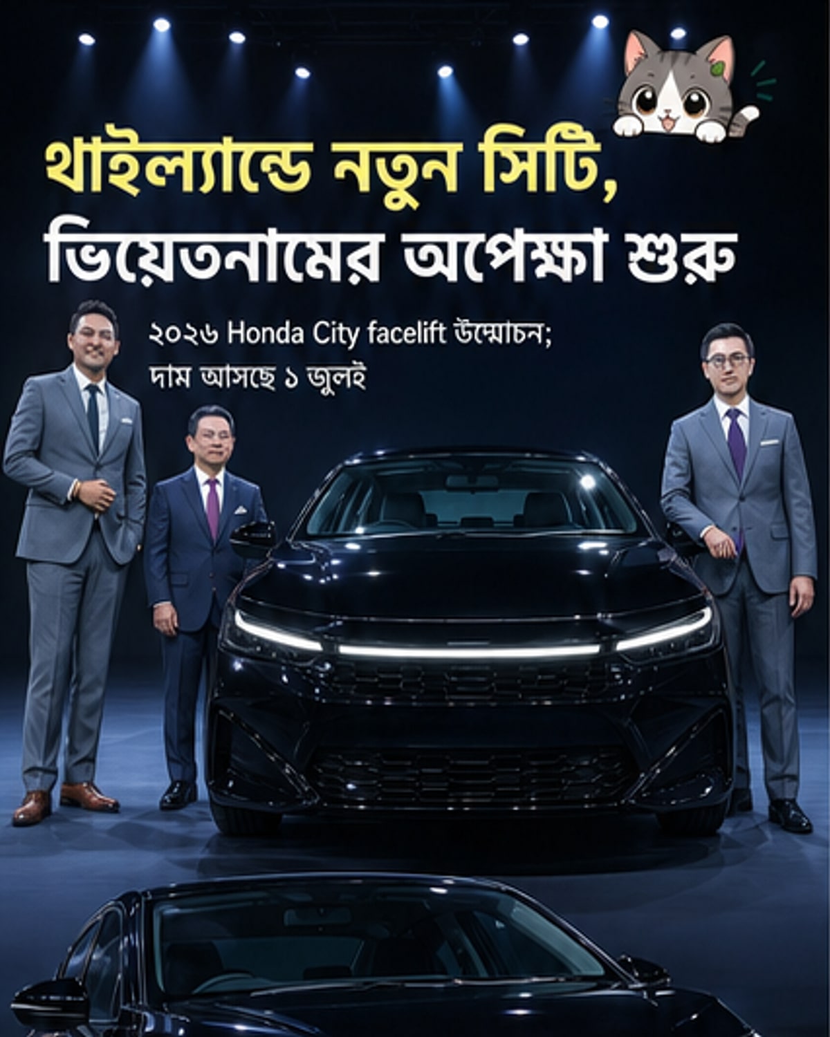 ২০২৬ হোন্ডা সিটি ফেসলিফ্ট থাইল্যান্ডে উন্মোচন