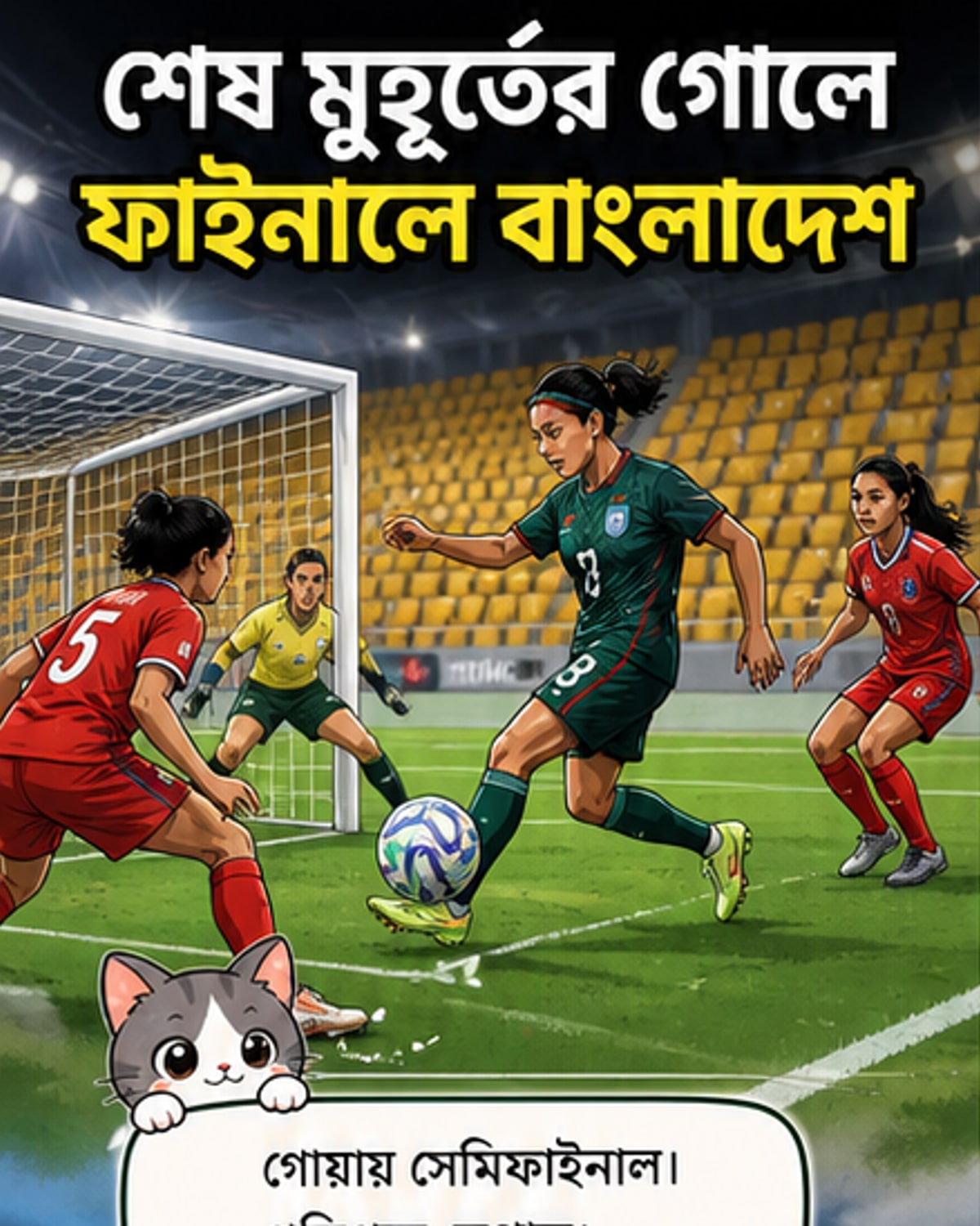 নেপালের বিপক্ষে সেমিফাইনাল জয়ে বাংলাদেশ নারী দল