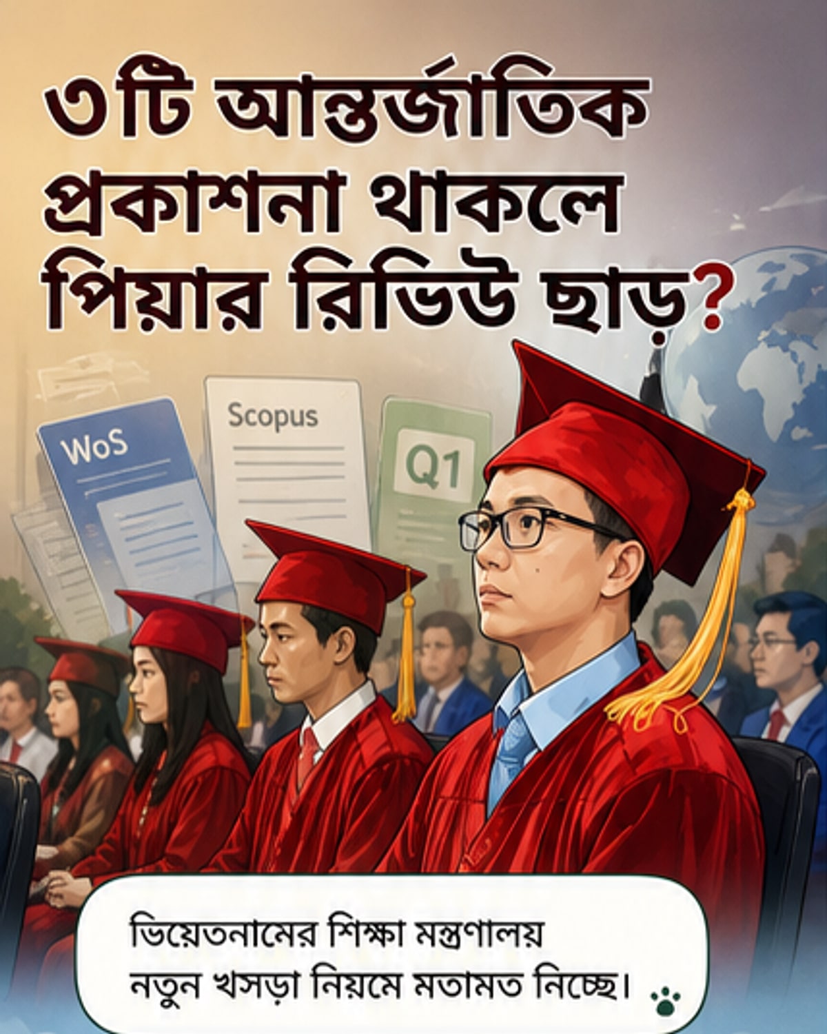 আন্তর্জাতিক প্রকাশনায় অসামান্য কৃতিত্বের ছাত্রদের জন্য বিশেষ নীতি