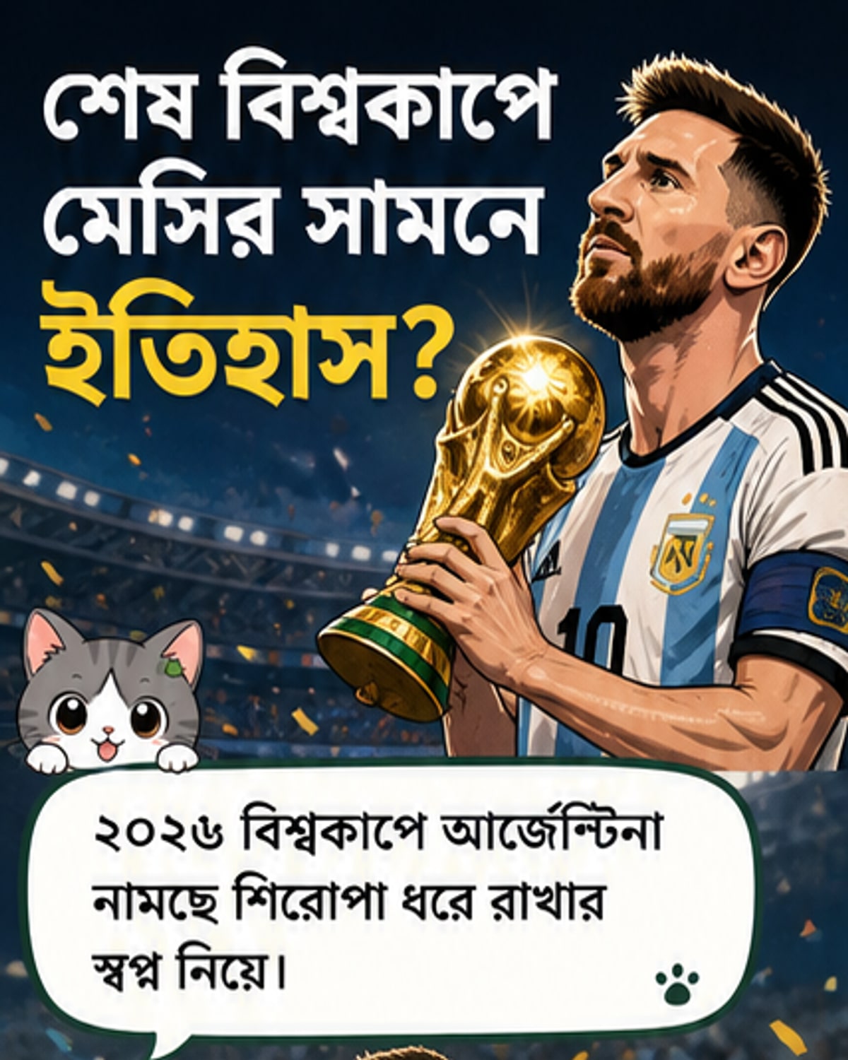 মেসির আর্জেন্টিনা কি ধরে রাখবে বিশ্বকাপ?