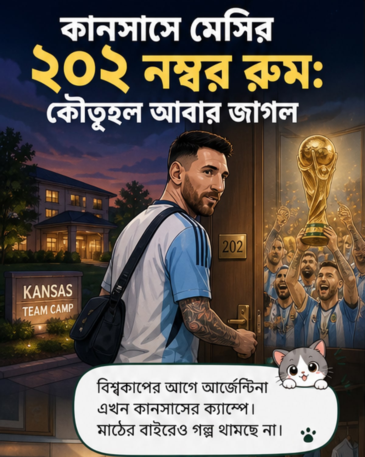 মেসির রুম নম্বর ২০২, আবারও কি ইঙ্গিত?