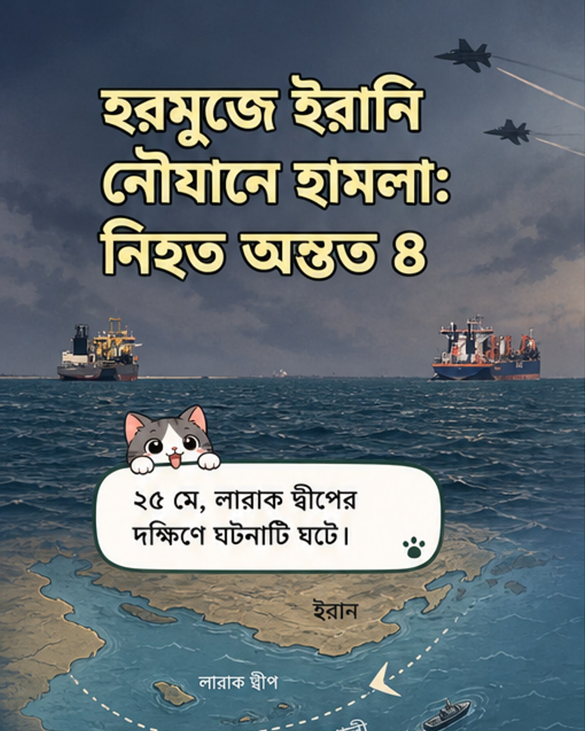 হরমুজে ইরানি নৌযানে মার্কিন-ইসরাইলি হামলা