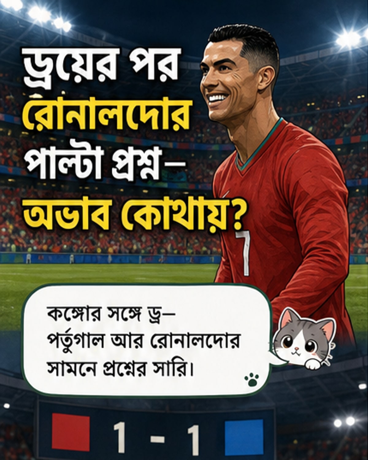 রোনালদোর উল্টো প্রশ্ন— কীসের অভাব