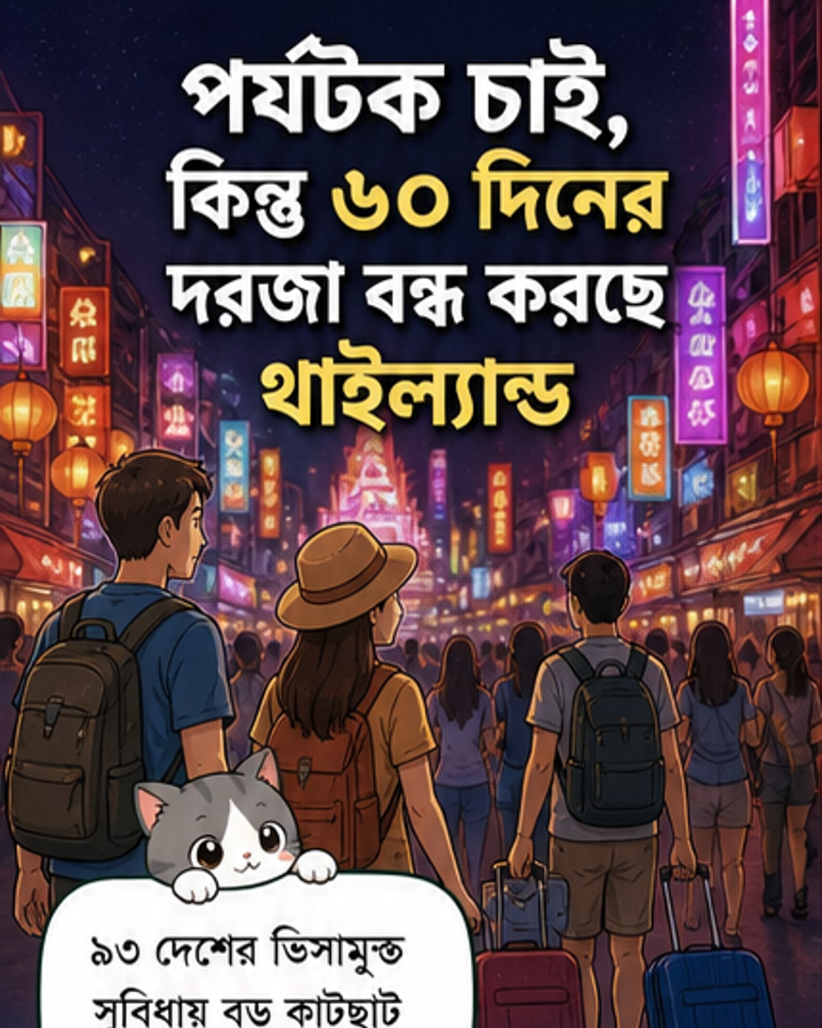 থাইল্যান্ডে ভিসামুক্ত প্রবেশে কাটছাঁট