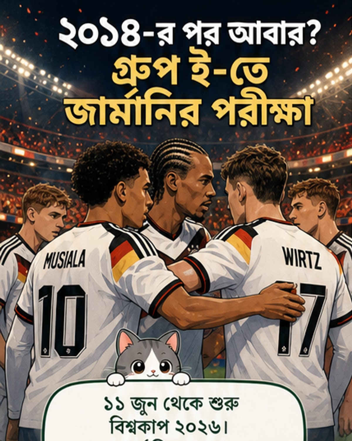 জার্মানির বিশ্বকাপ ম্যাচের সময়সূচি ঘোষণা