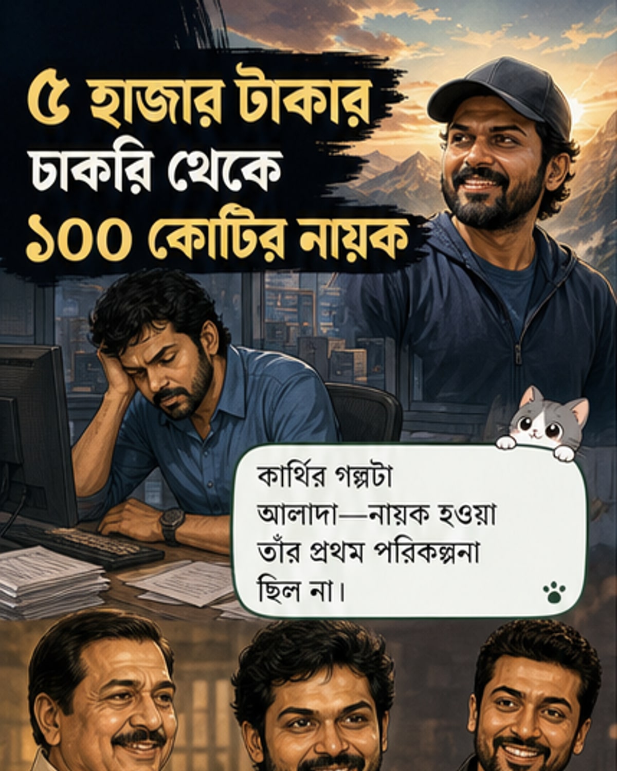 ৫ হাজার টাকা থেকে ১০০ কোটির নায়ক