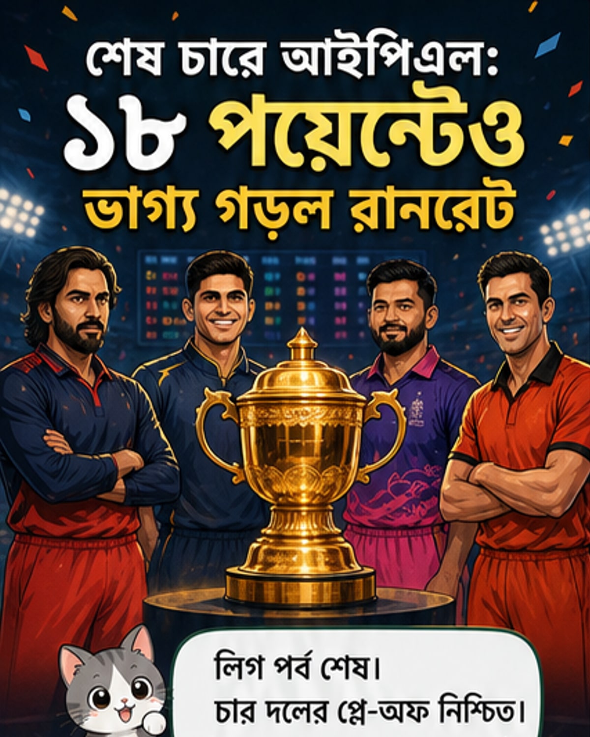 আইপিএল ২০২৬: শেষ চারে কারা?