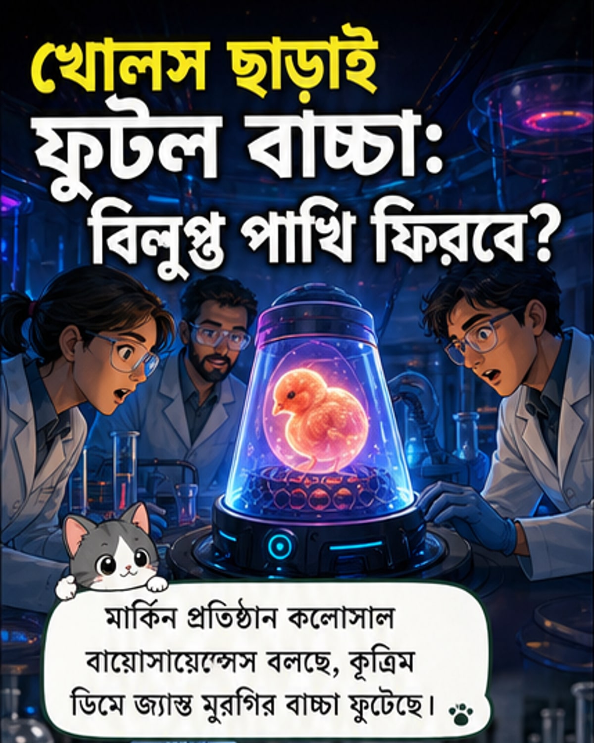 কৃত্রিম ডিম থেকে ফুটল মুরগির বাচ্চা