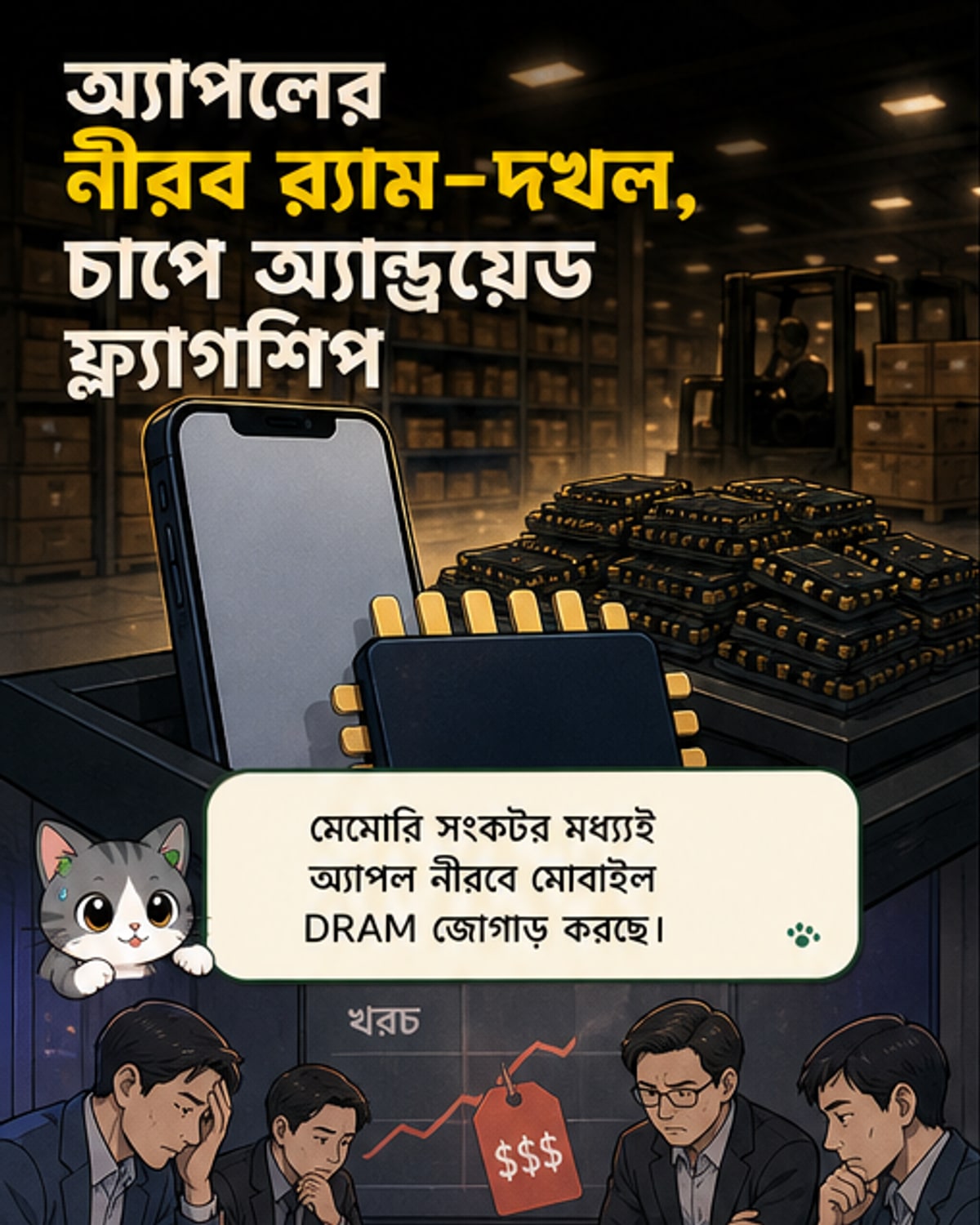 অ্যাপল নীরবে র্যাম খালি করে দিচ্ছে