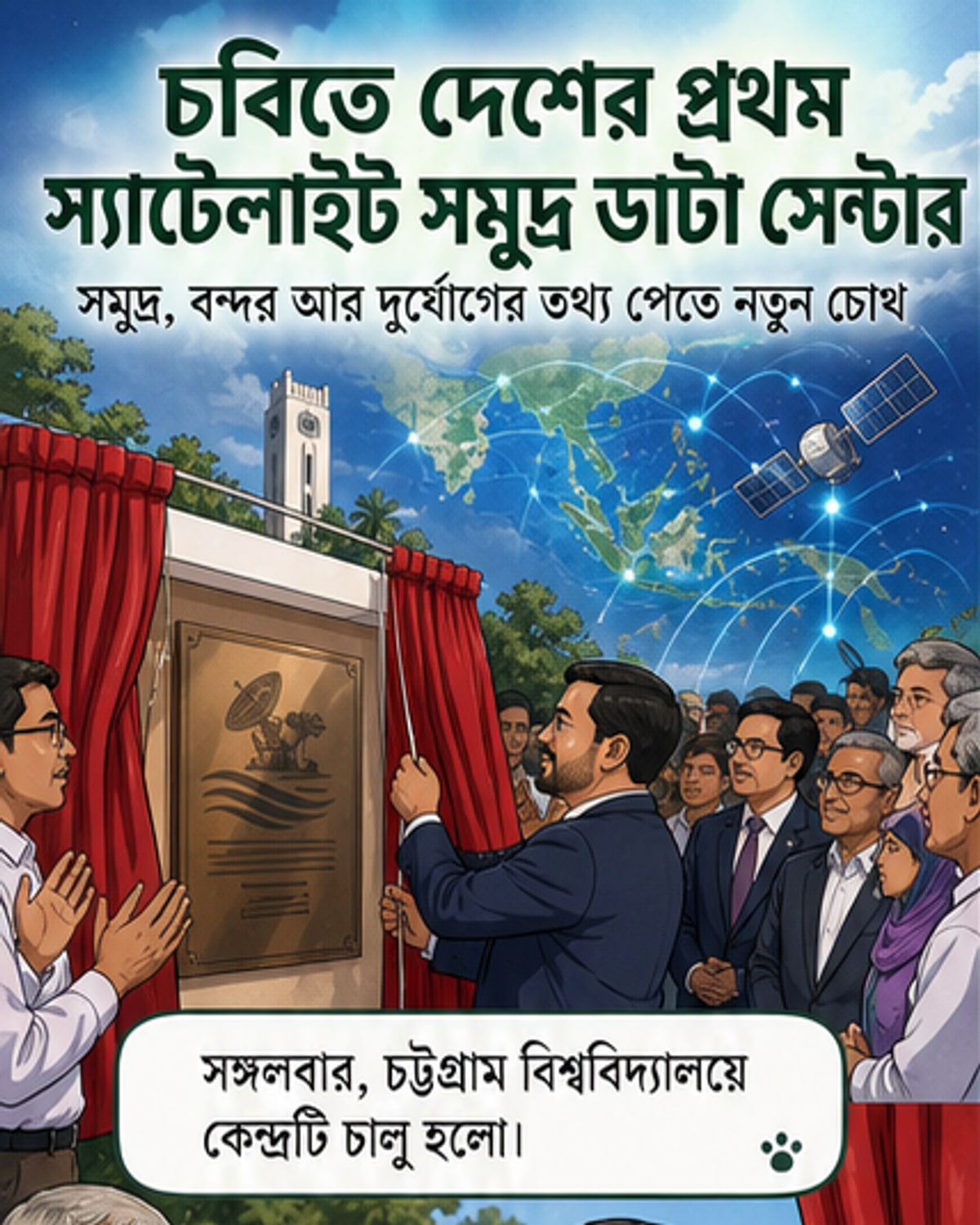 চট্টগ্রামে সমুদ্র পর্যবেক্ষণের জন্য স্যাটেলাইট কেন্দ্র