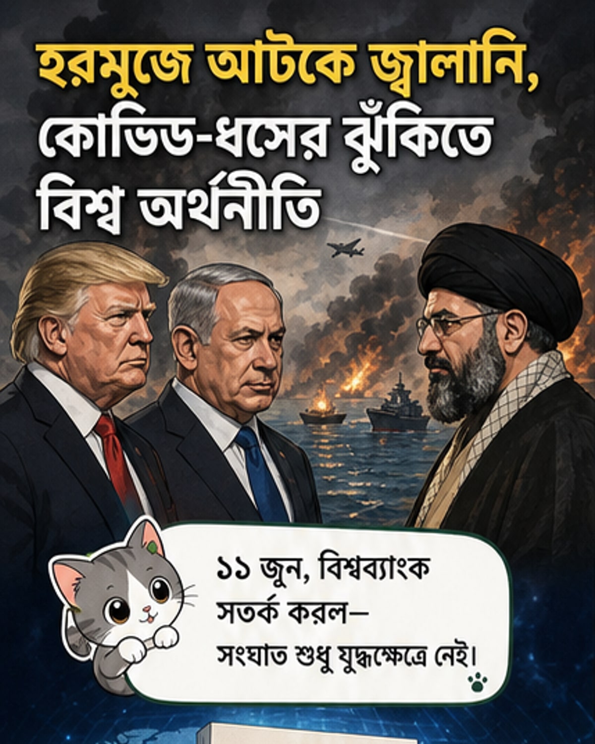 যুক্তরাষ্ট্র-ইরান সংঘাতে বৈশ্বিক অর্থনীতির ঝুঁকি