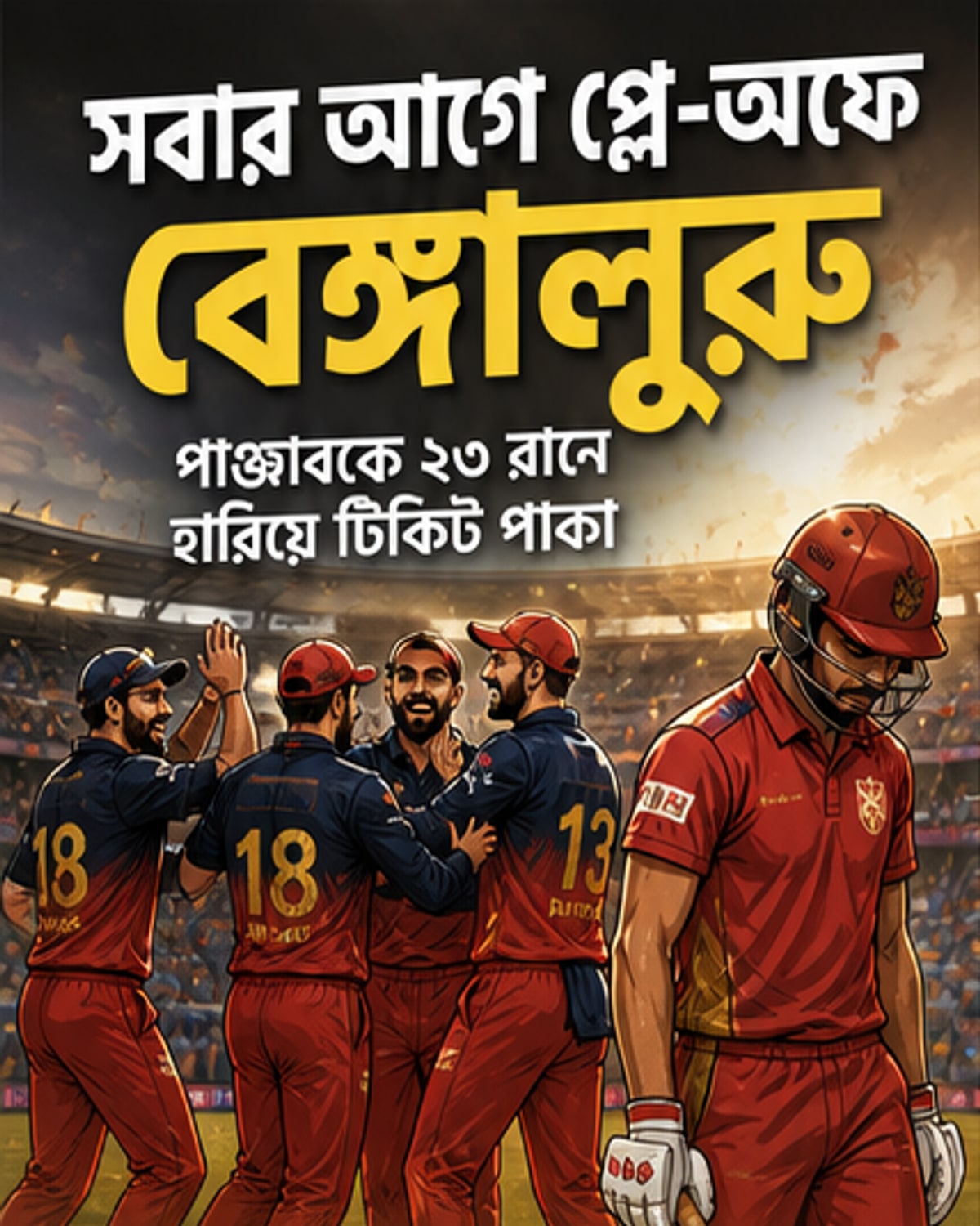 ব্যাঙ্গালুরু প্রথম প্লে-অফে!