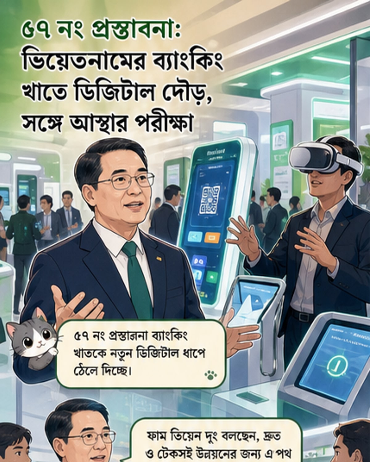 ৫৭ নং প্রস্তাবনায় ভিয়েতনামের ব্যাংকিং খাতে ডিজিটাল রূপান্তর