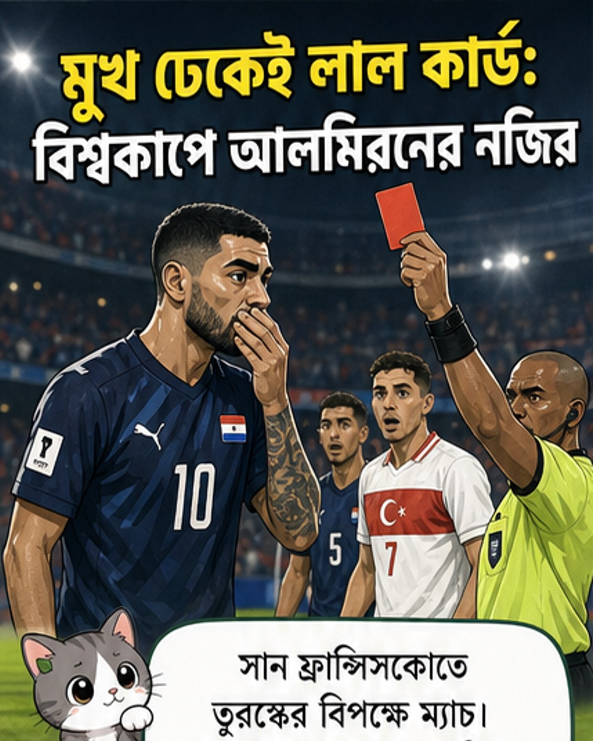 মুখ ঢেকে কথা বলার জন্য লাল কার্ড