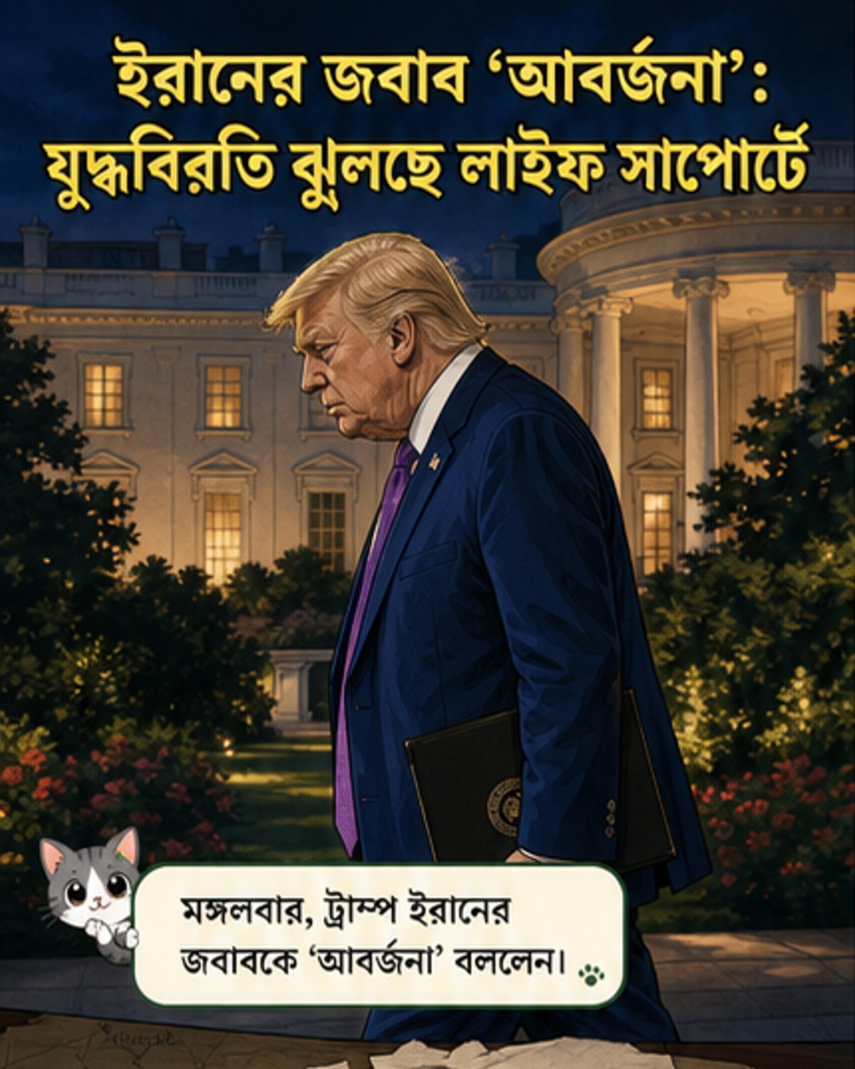 ইরানের জবাবে ট্রাম্পের প্রতিক্রিয়া