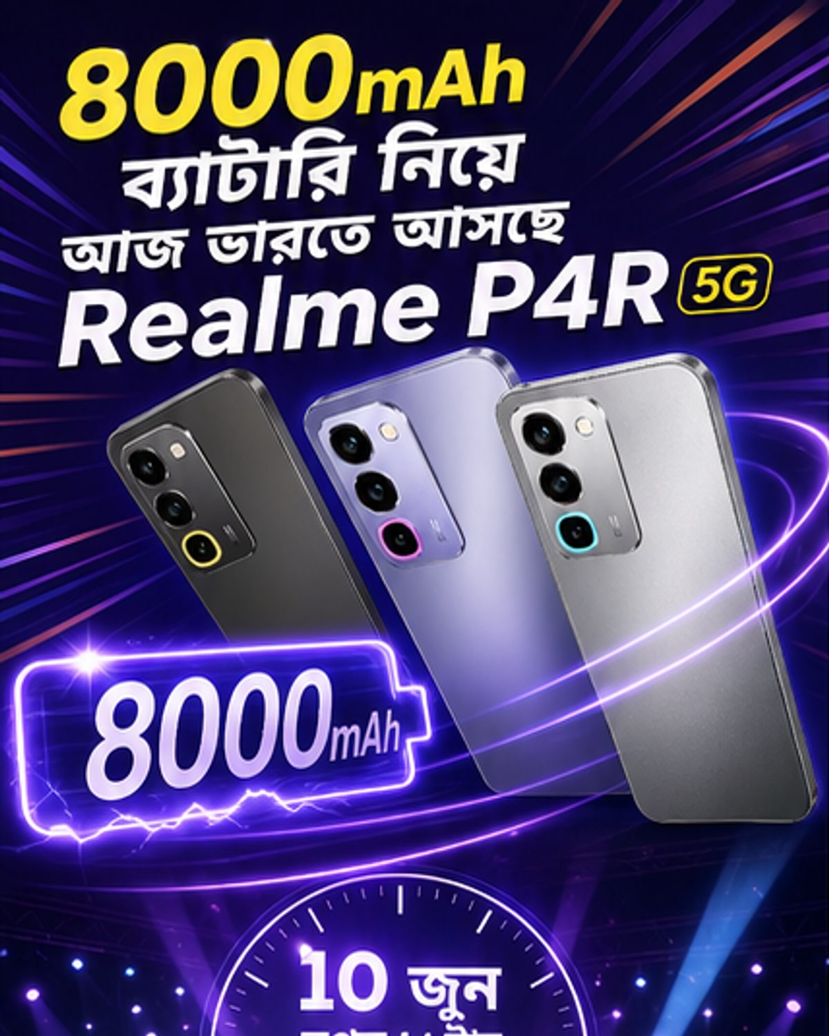 8000mAh ব্যাটারি সহ রিয়েলমি ফোন লঞ্চ