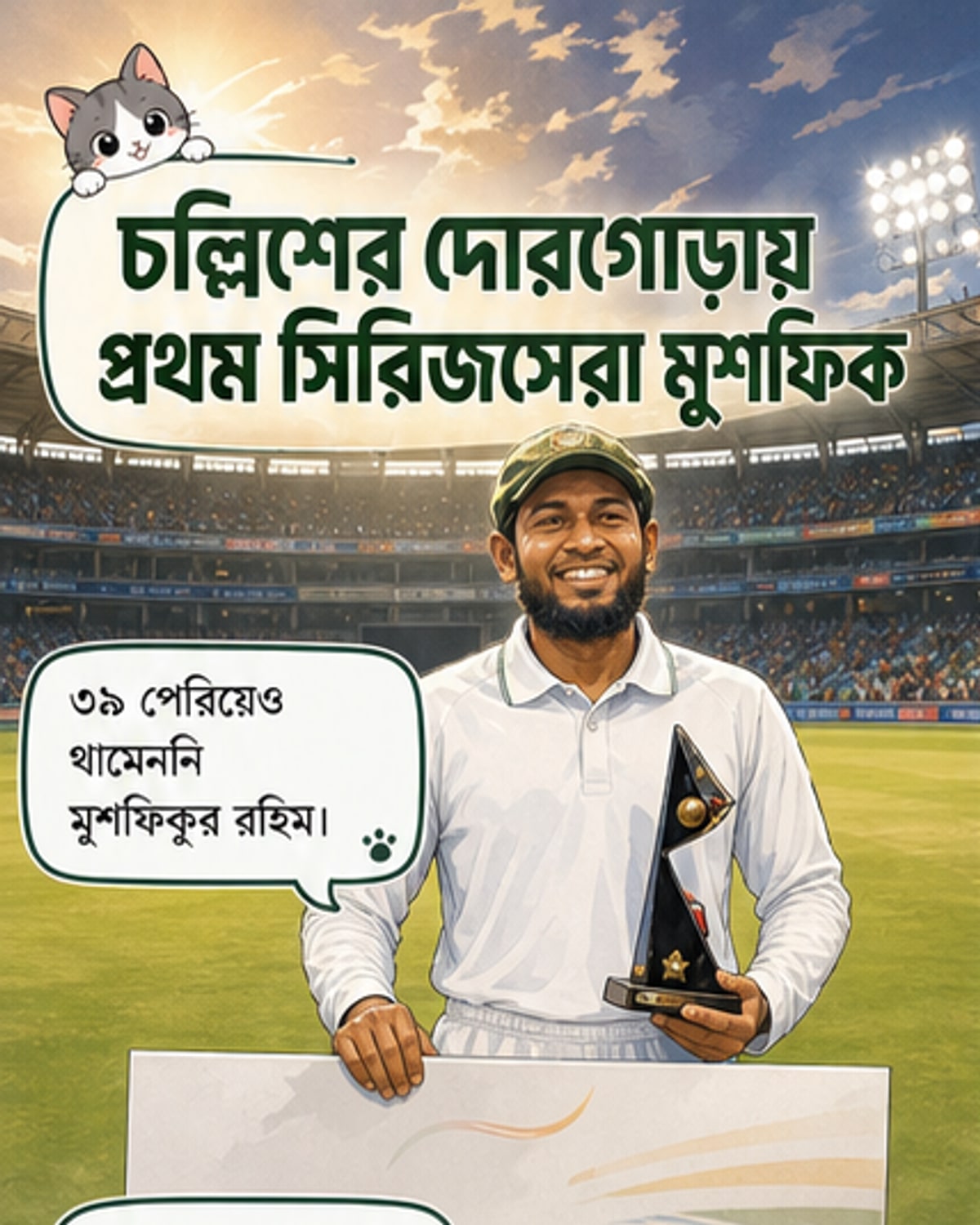 মুশফিকের প্রথম ম্যান অব দ্য সিরিজ