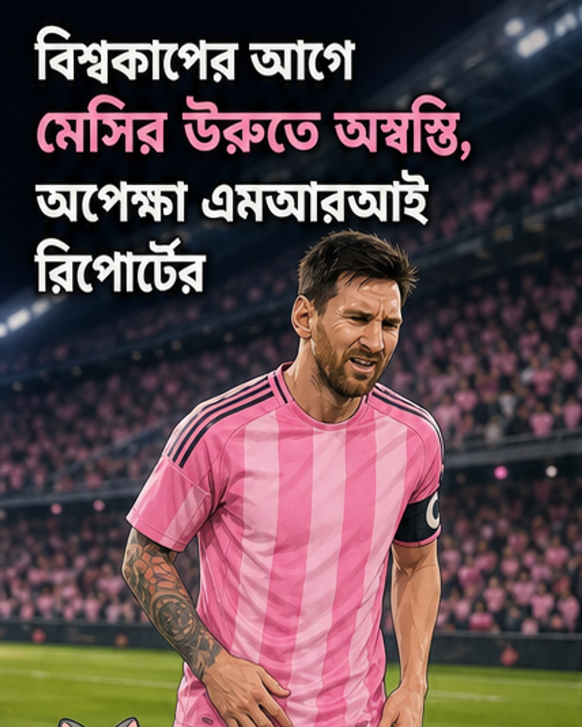 বিশ্বকাপের আগে মেসির চোটের আশঙ্কা