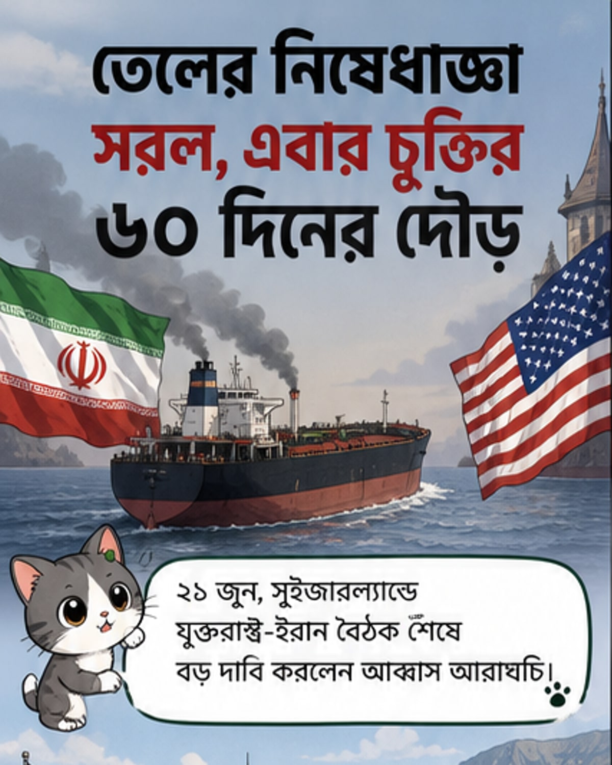 ইরানের তেল নিষেধাজ্ঞা তুলে নিল যুক্তরাষ্ট্র