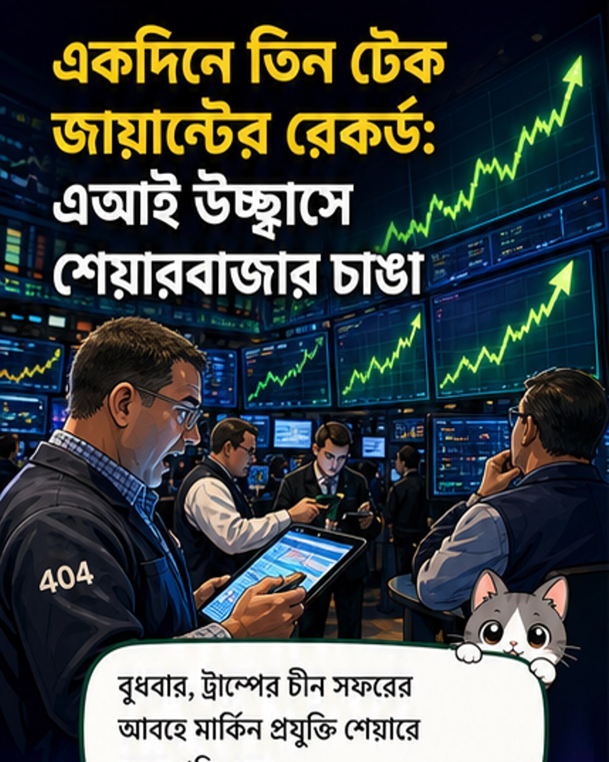 এনভিডিয়া, গুগল, অ্যাপলের শেয়ারে রেকর্ড উত্থান