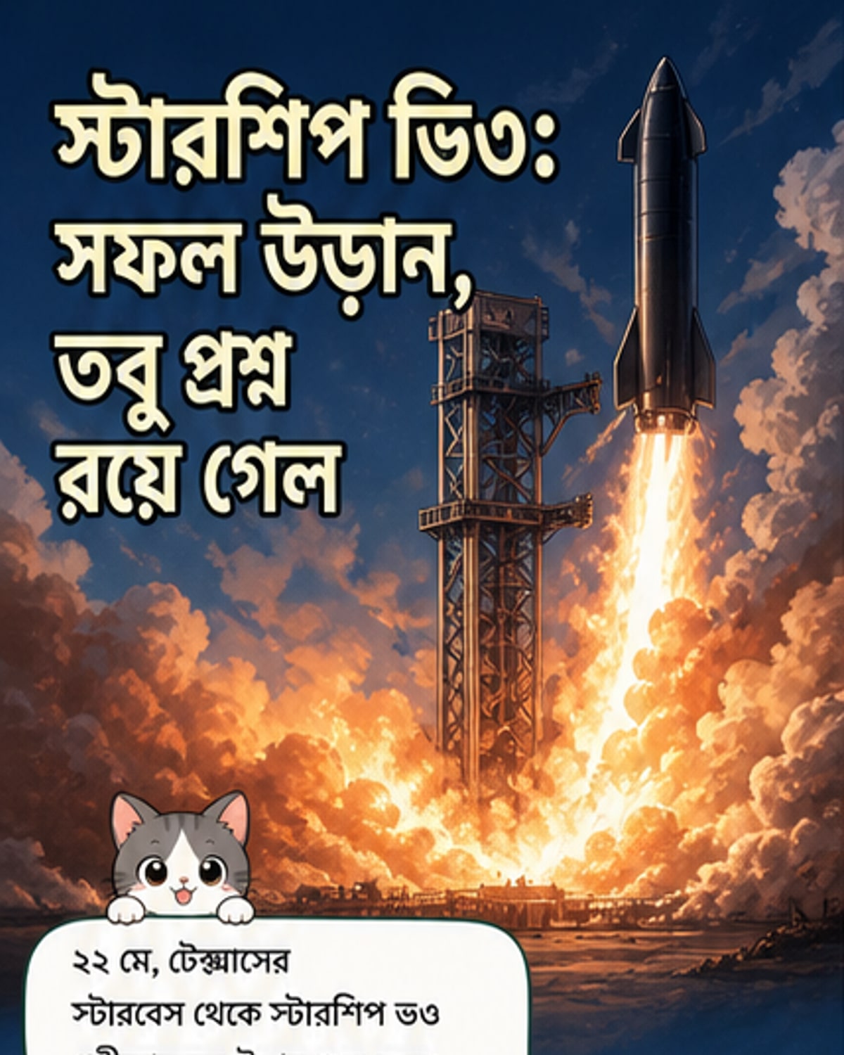 স্টারশিপ ভি৩: বিশ্বের সবচেয়ে শক্তিশালী ক্ষেপণাস্ত্র
